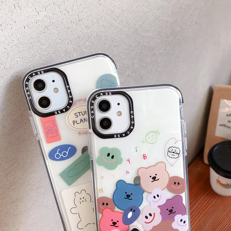 Модный двойной чехол XS XR с милым рисунком для iPhone 11 Pro MAX X 7 8 Plus полноразмерная