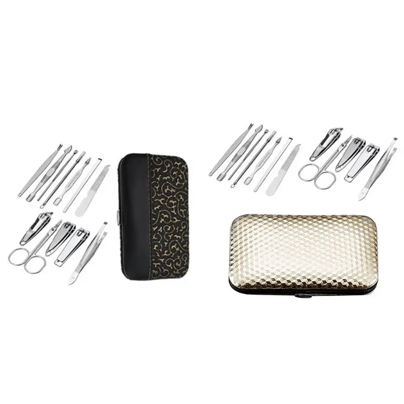 

Professional Nail Care kit Manicure Grooming Set with Travel Case 896D
