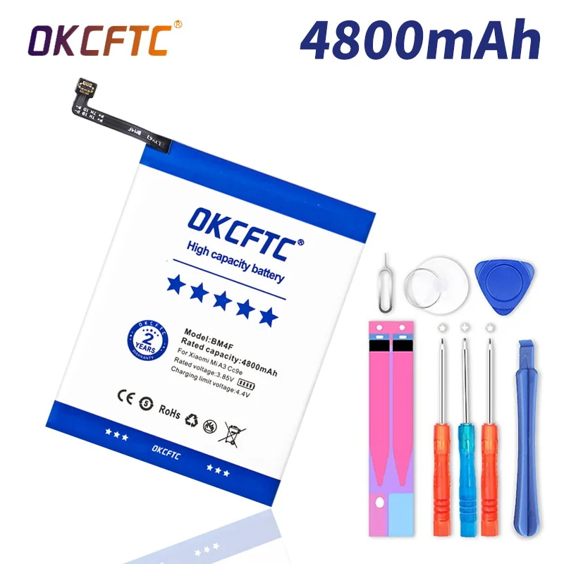 

BM4F 100% оригинальный OKCFTC аккумулятор для телефона Xiaomi Mi A3 CC9 CC9e сменные батареи Xiomi bateria CC9 Mi9 Lite