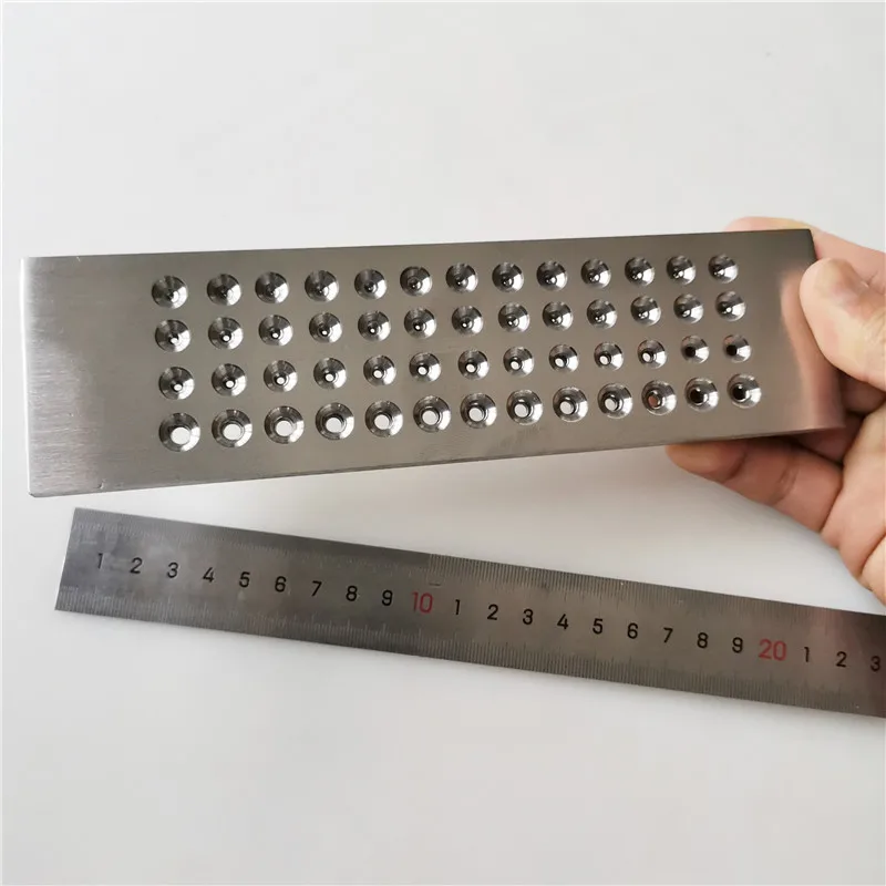 Круглая доска для рисования с 52 отверстиями 0,26-4 мм, вольфрамовая проволочная доска для рисования золотистого и серебряного цвета