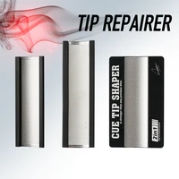 cue tip repair tool stainless steel 2 in 1 billiard pool cue tip shaper burnisher file high quality durable billiard accessories