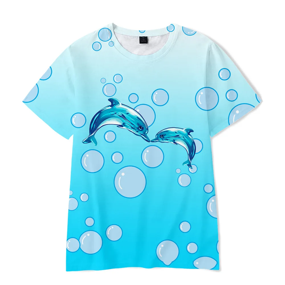 

Cute Hot Sale Dolphin 3D Print Tees Streetwear Kids Brand Design T-shirt Boy/girl Short Sleeve Summer O-Neck Kids Kpop T Shirt