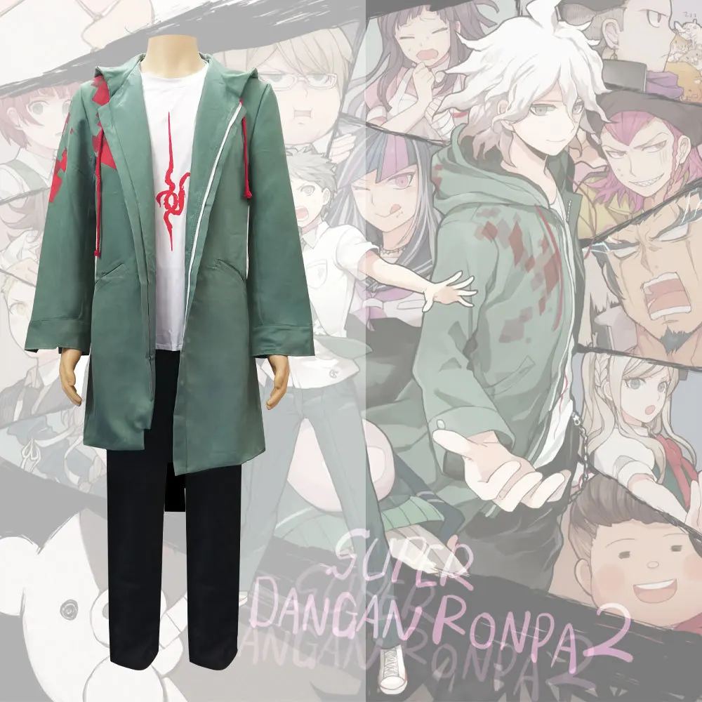 

Super Danganronpa 2 Nagito Komaeda Cosplay Uniform Jacket T-shirt Sets Halloween Costumes Women Men Adult Anime Clothes Suits