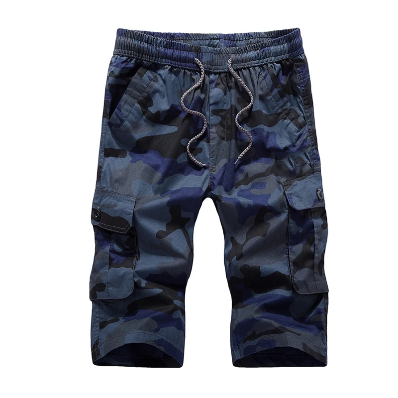 Dark Blue Летние укороченные брюки унисекс Одежда для рыбалки камуфляжная Спортивная дышащая одежда для рыбалки шорты для походов и рыбалки - Цвет: Dark Blue