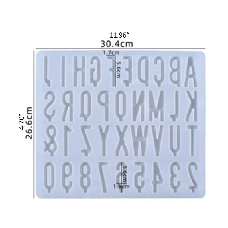 

Alphabet Crystal Epoxy Resin Mold English Letters Number Pendant Casting Silicone Mould DIY Crafts Jewelry Making Tools