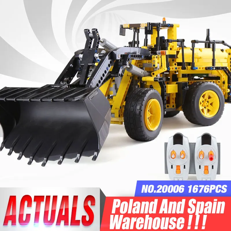 DHL Technic Car 20006 42030 L350F модель колесного погрузчика, строительные блоки, сборочные наборы, игрушки для мальчиков, рождественские подарки - Цвет: 1636pcs