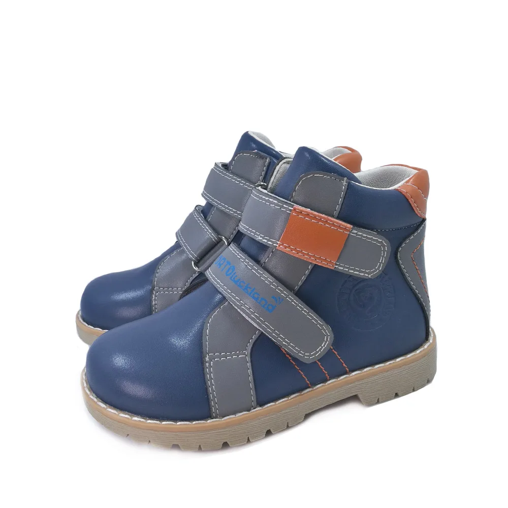 Кожаные повседневные ботинки для мальчиков ортопедические ботильоны начинающих