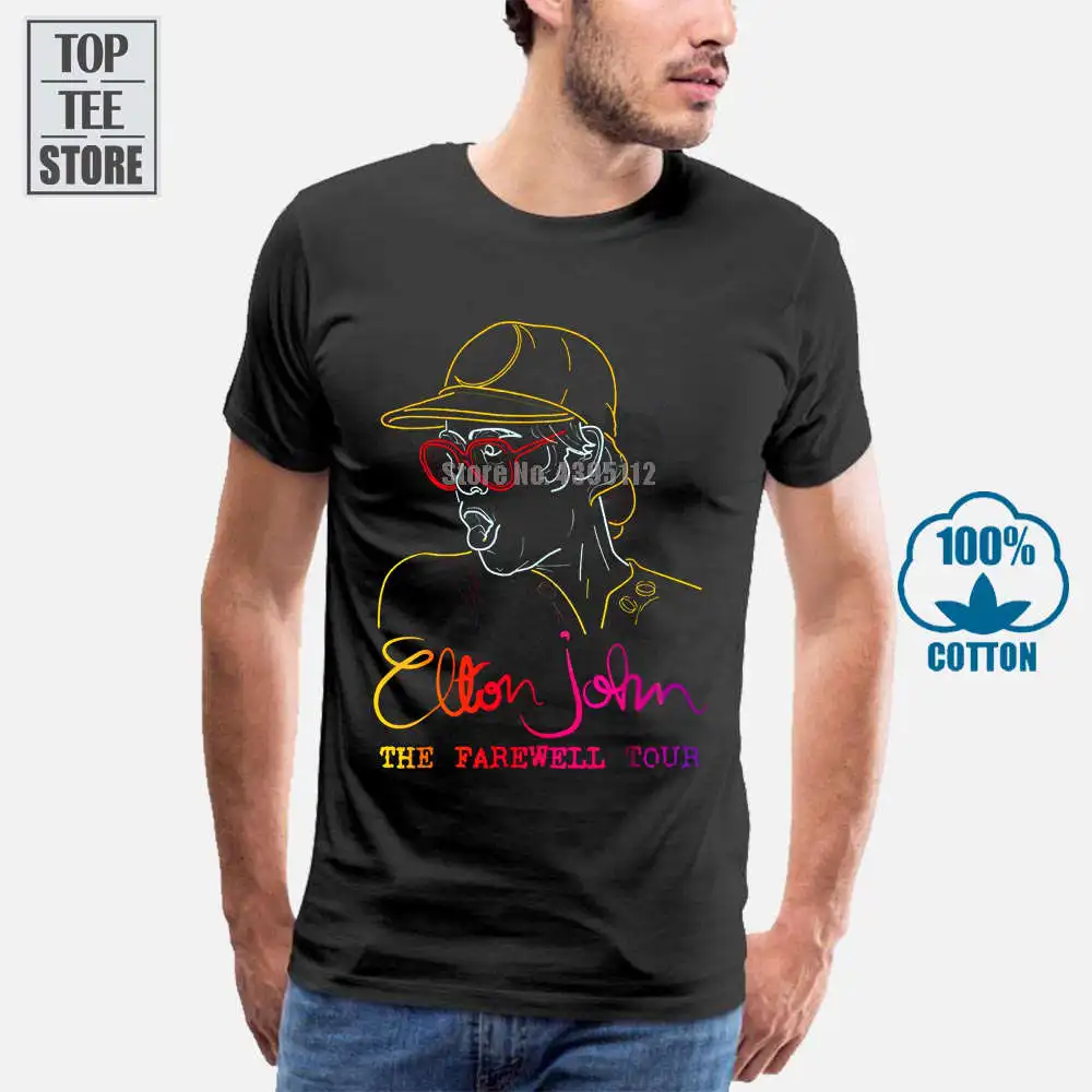 Футболка Elton John The vehal Tour Fans черного цвета размеры S 3Xl|Мужские футболки| |