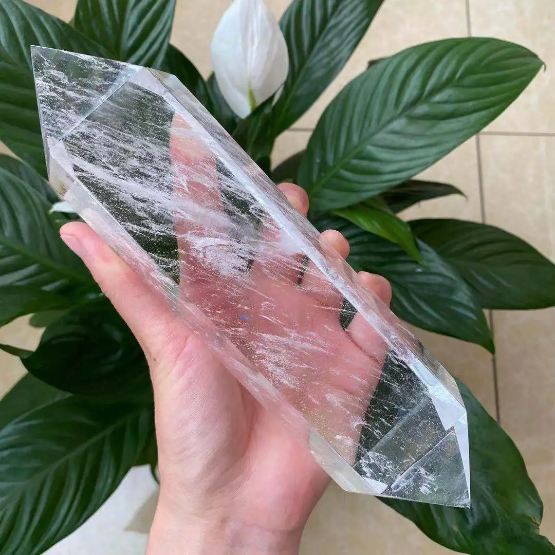 

High Temperature Melting White Crystal Scepter, Reiki Healing, Fengshui