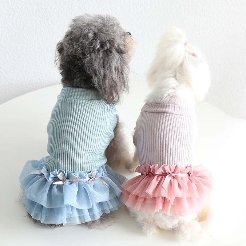 

Cat Small Dog Dress Puppy Pets Clothes Autumn Winter Chihuahua Dresses for s Costume Yorkshire Maltese Tutu Skirt