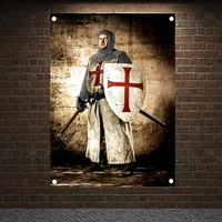 vintage knights templar posters print art wall decor crusader banners flags wallpaper canvas painting wall hanging home decor