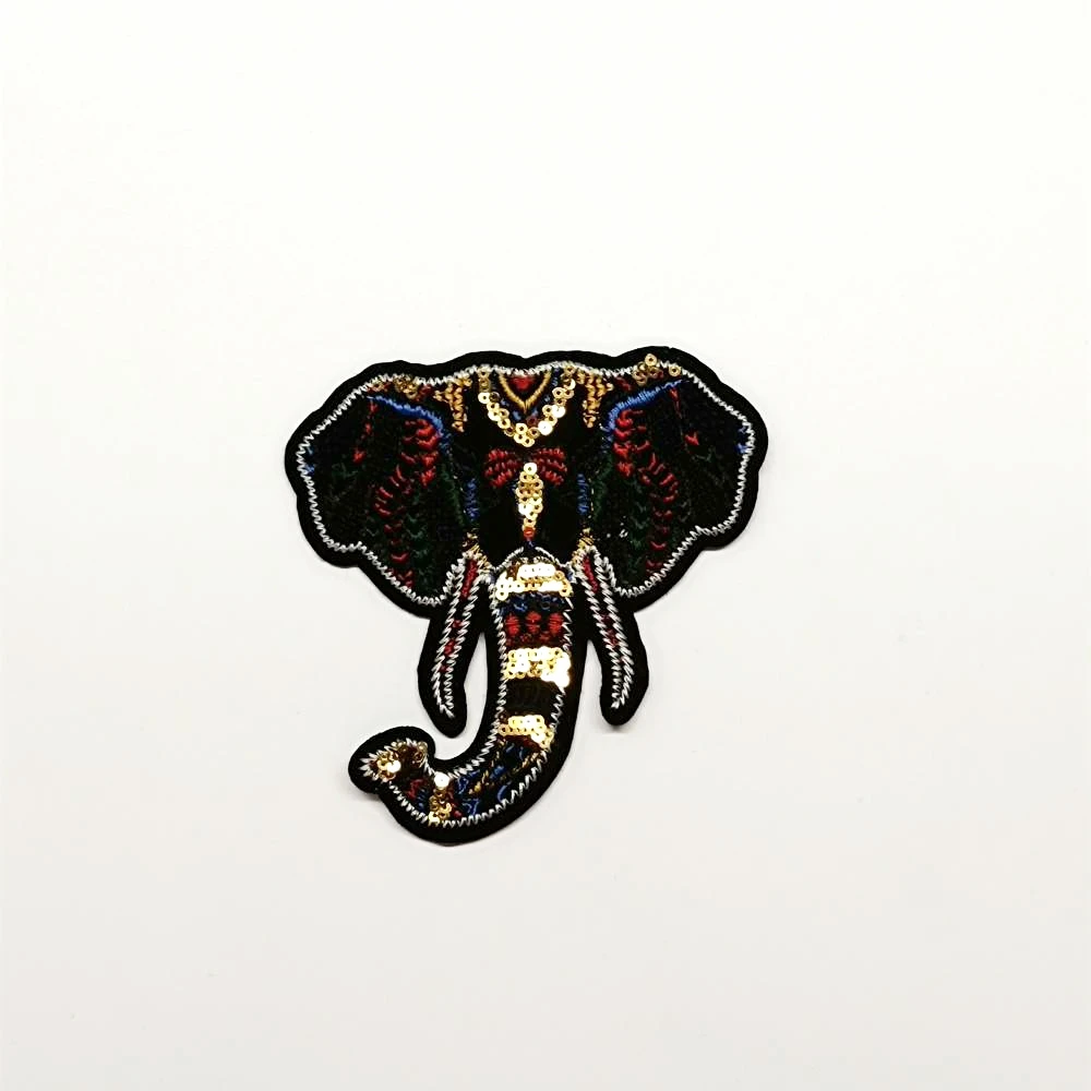 

Design large embroidery big elephant animal cartoon patches for clothing HE-3248
