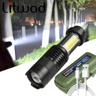 Фонарик XP-G Q5 со встроенным аккумулятором и USB-зарядкой, новый дизайн, фонарик с монолитным блоком светодиодов, масштабируемый водонепроницаемый тактический фонарь, светодиодный ные лампы светильник щение