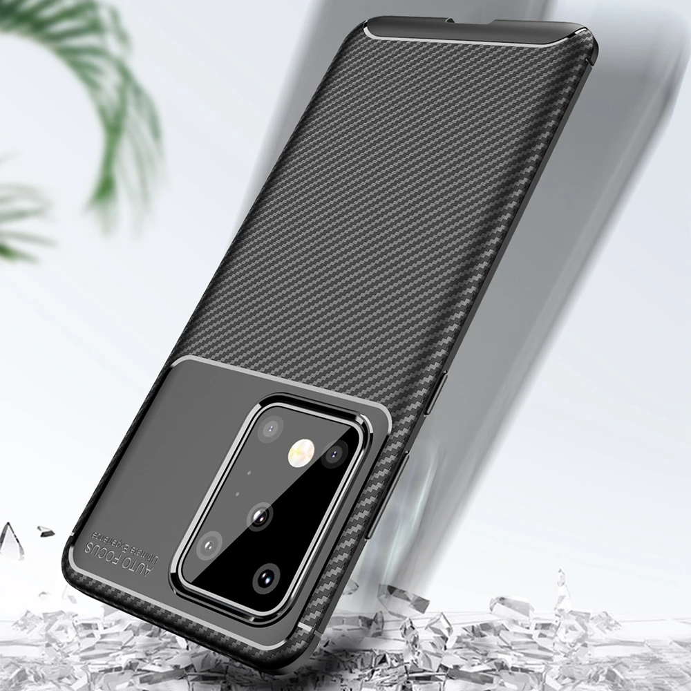Для Coque Samsun Galaxy S20 Plus Ультра чехол Роскошный карбоновый противоударный