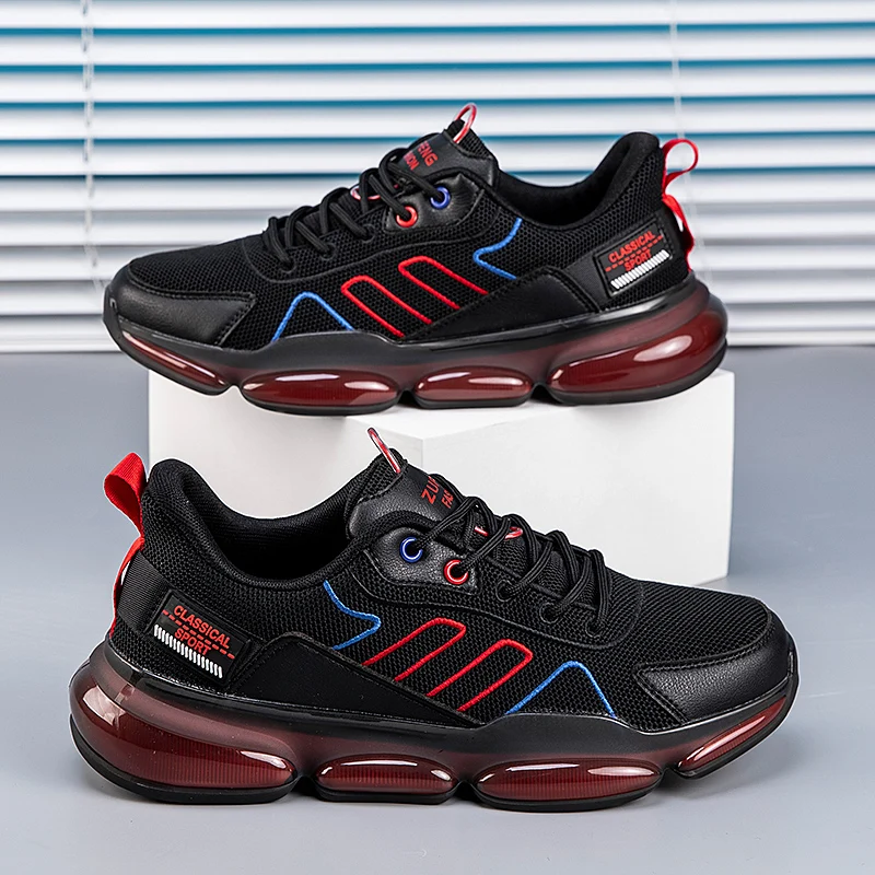 

Best Selling Mens Running Shoes Anti-Slippery Sport Trainers Man Wearable Running Sneakers Mens Orange Gym Men Sneakers