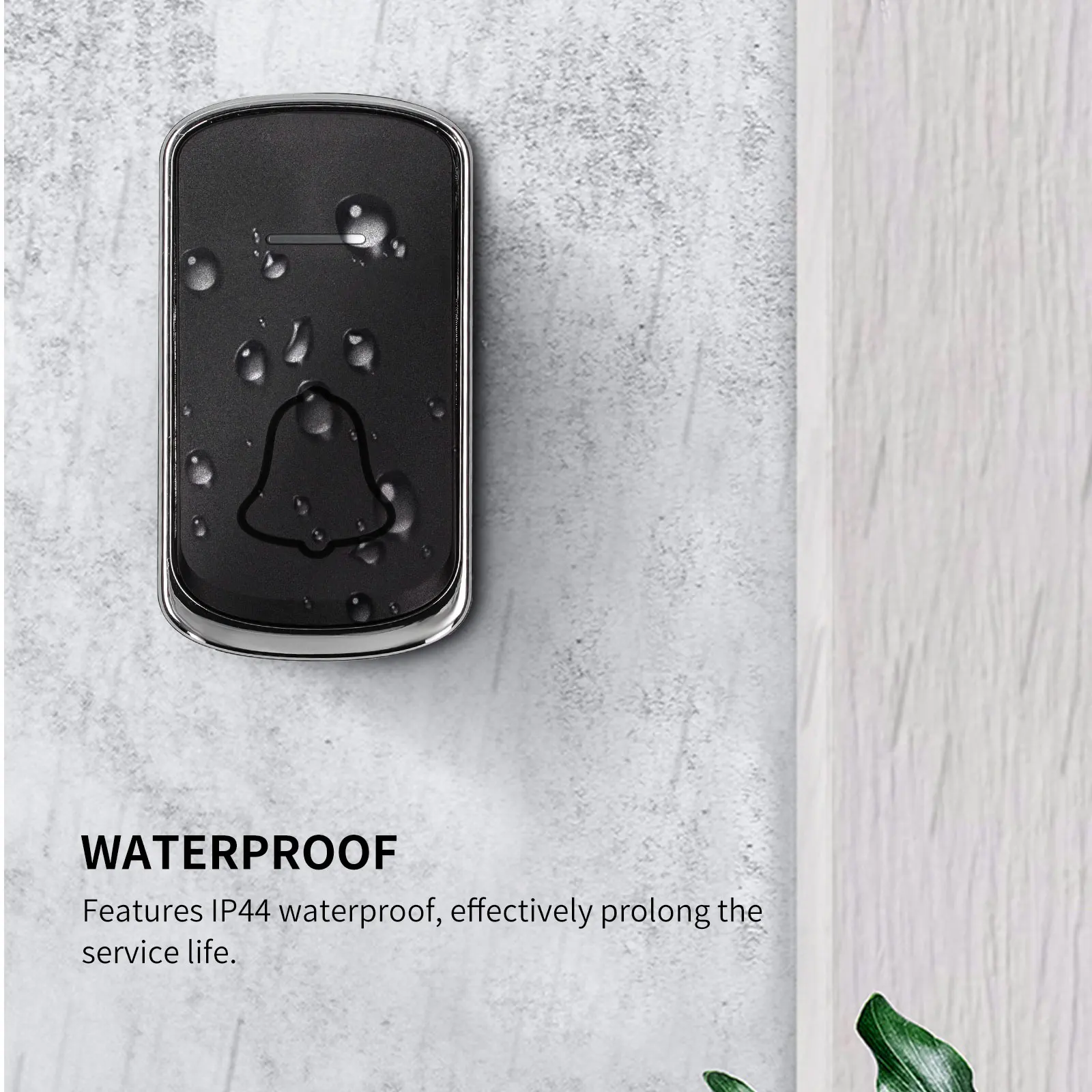 

Home Security Welcome Wireless Doorbell Smart Chimes Doorbell Alarm 58 Songs Support DIY IP44 Waterproof With Waterproof Button