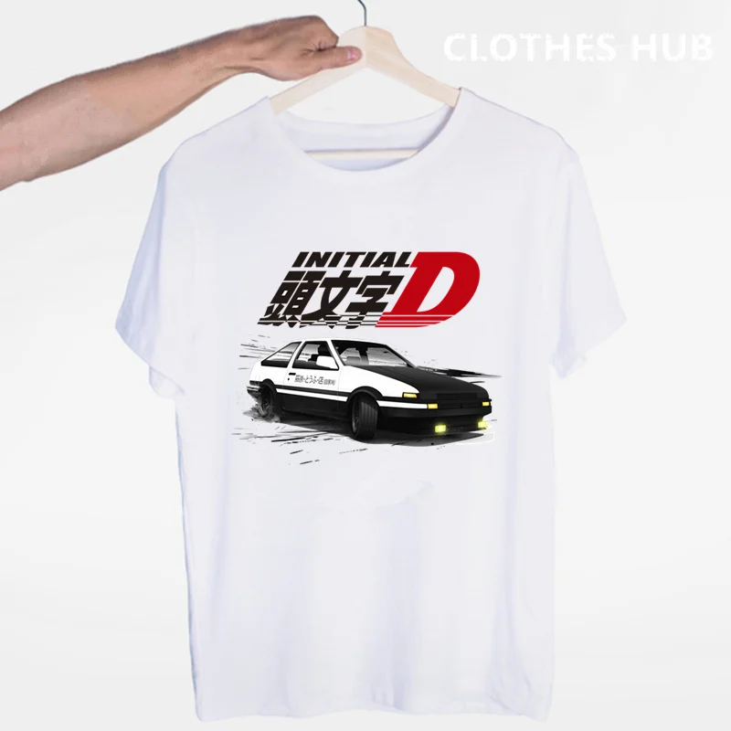 Футболка AE86 Initial D Homme мужская с круглым вырезом и короткими рукавами | Мужская