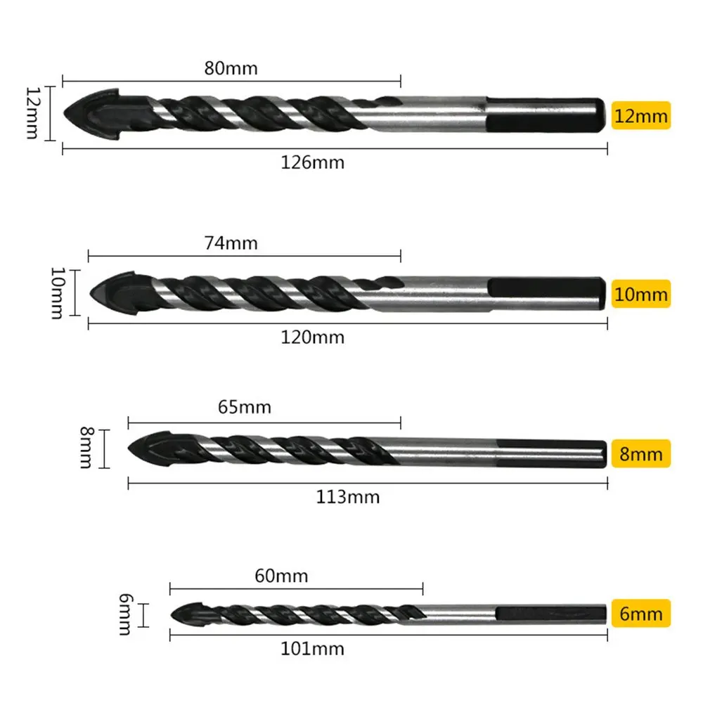 

6-12MM Alloy Triangle Drill Set for Glass Tile Ceramic Mirror Porcelain Marble Multi-function tools