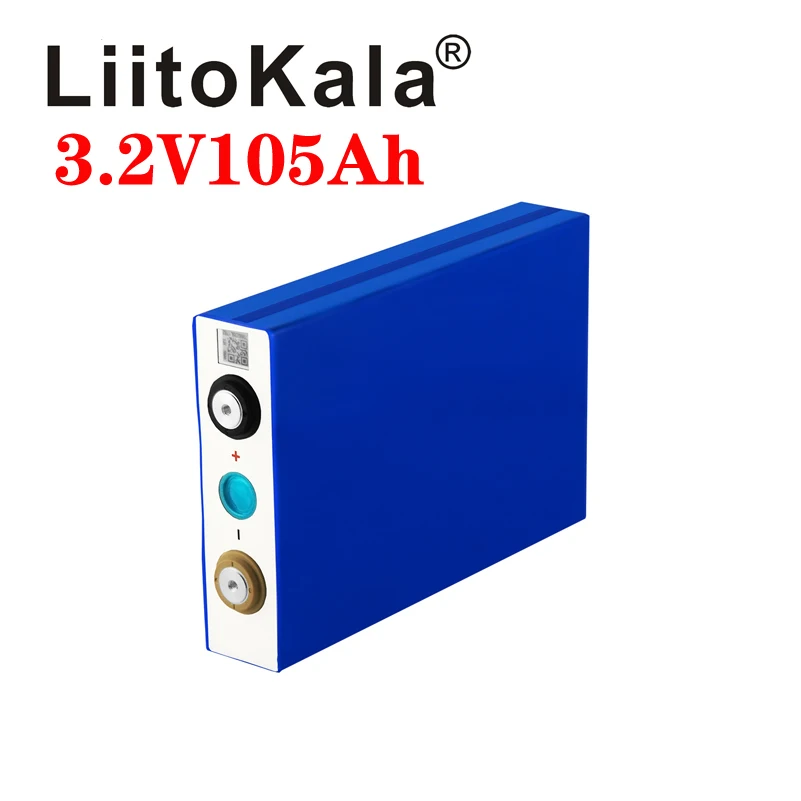LiitoKala 3 2 V 105Ah lifepo4 Аккумуляторная батарея для EV RV на солнечной батарее EU US TAX