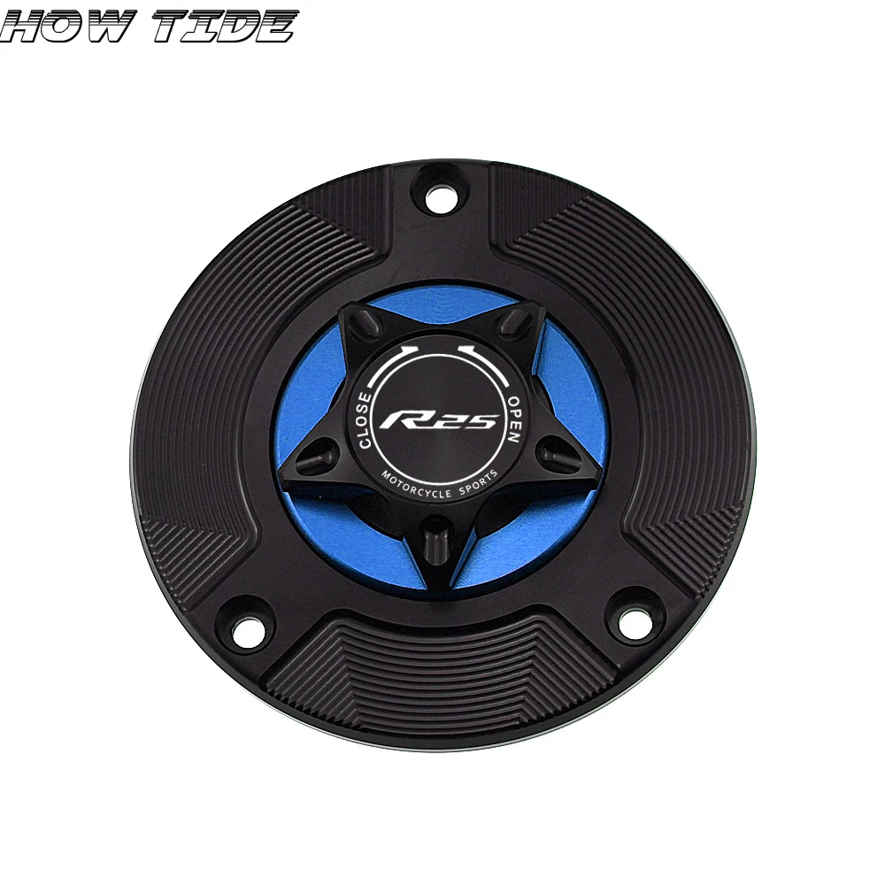 Logo 8 Colors CNC Aluminum Keyless Motorcycle Accessories high quality Fuel Gas Tank Cap Cover for YAMAHA YZF R25 R3 2014-2018 | Автомобили