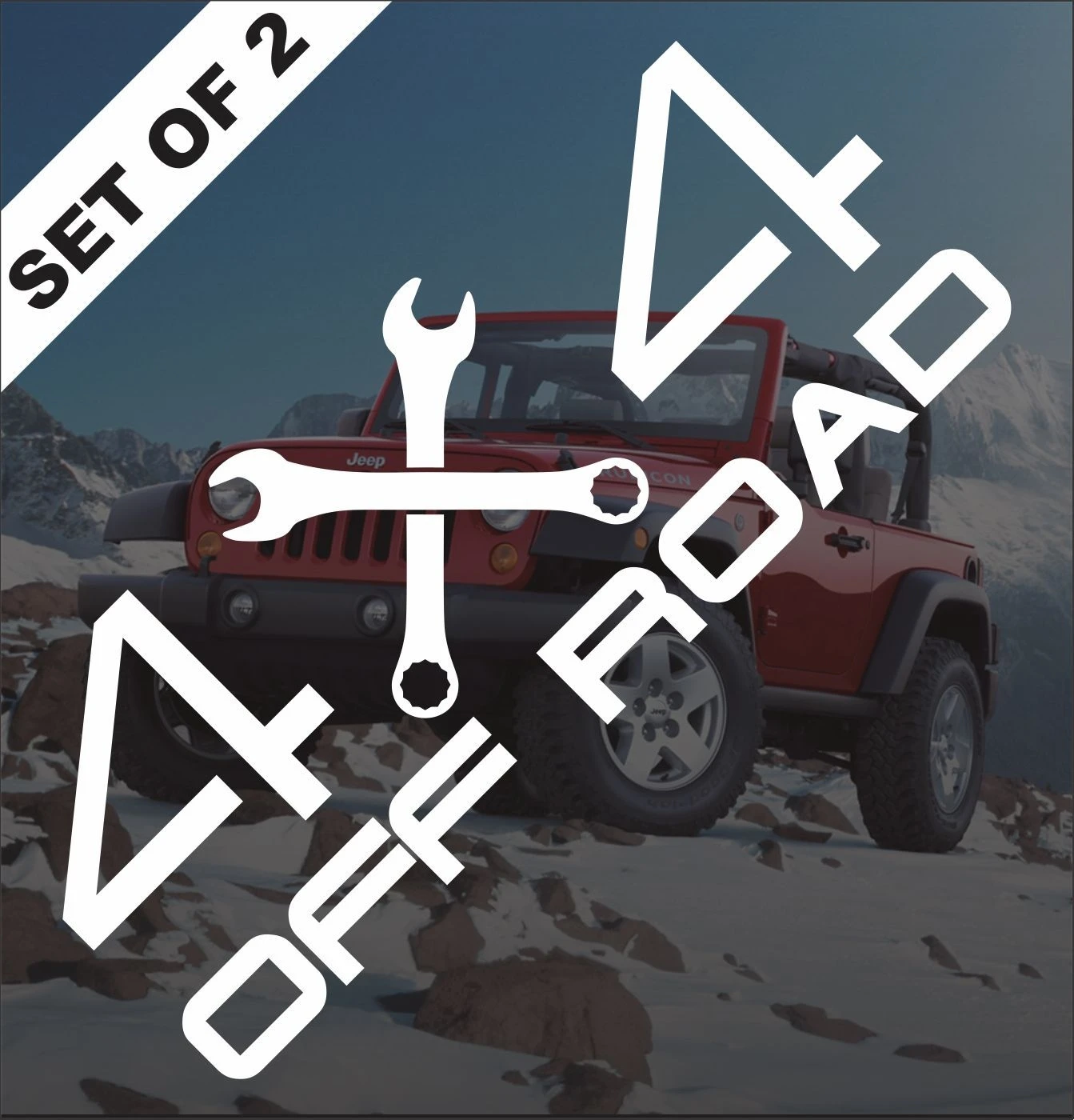 Для 2 шт 4X4 гаечный ключ внедорожный виниловый стикер наклейка набор для