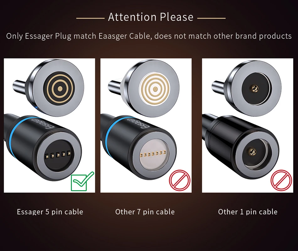 Магнитное зарядное устройство Essager Micro USB кабель для iPhone samsung Android Быстрая зарядка usb type C кабель 3 м type-C шнур Магнитный адаптер