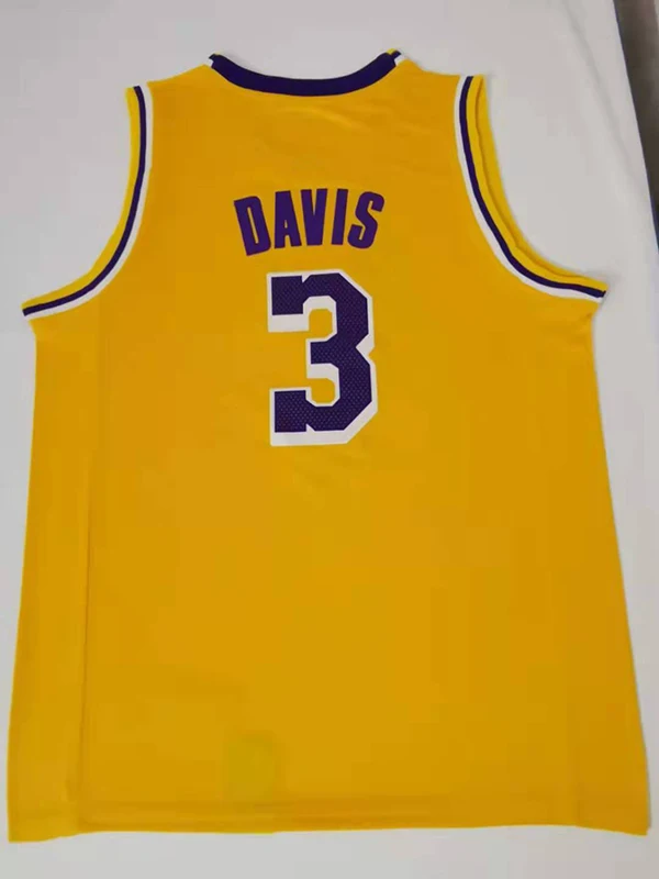 

New White Gold Limited Edition Net Inwrought Printed Basketball Uniform Man T-shirt Free Postage Tshirt Anthony Davis