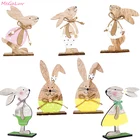 1 нижнее детское белье с рисунком кролика деревянные пасхальные украшения, кролик, кукла, счастливой Пасхи вечерние настольные украшения дома ремесел, игрушка для детей, хороший подарок