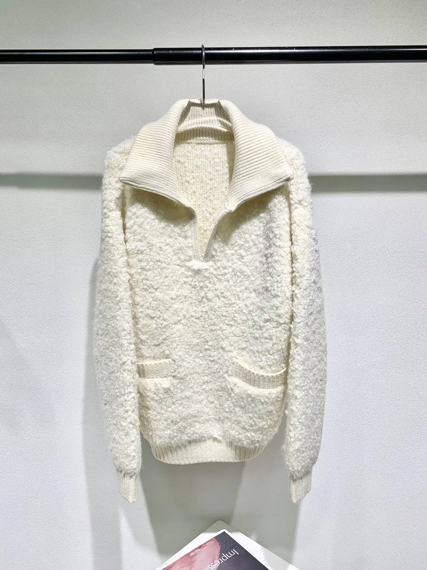 

2023 new fashion ladies long sleeve sexy casual solid color alpaca sailor neck sweater 0917