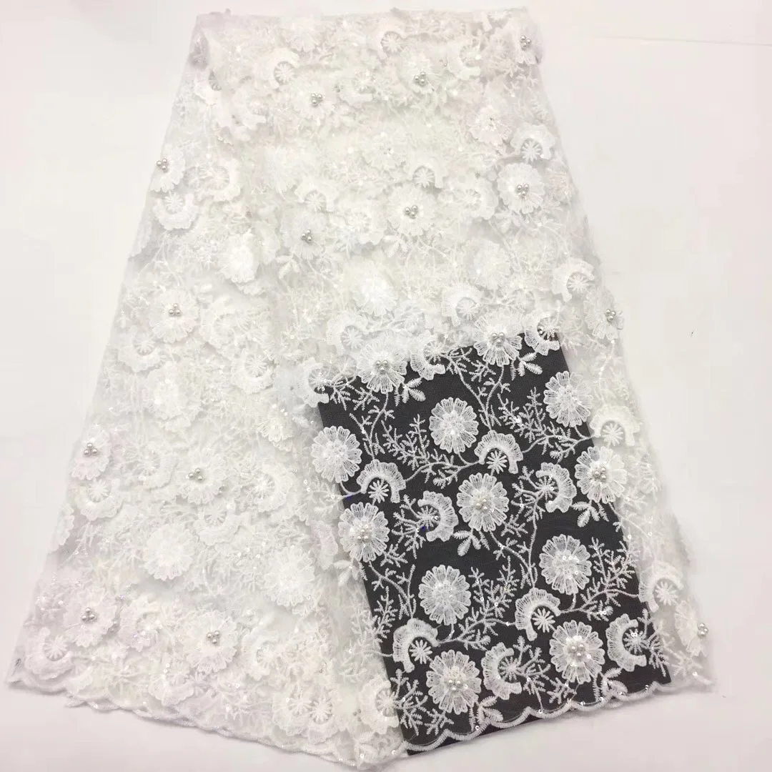 

5 Yards African Dry Lace Fabric 2019 High Quality Lace Swiss Voile Lace Switzerland Nigerian Cotton Lace For Wedding Party