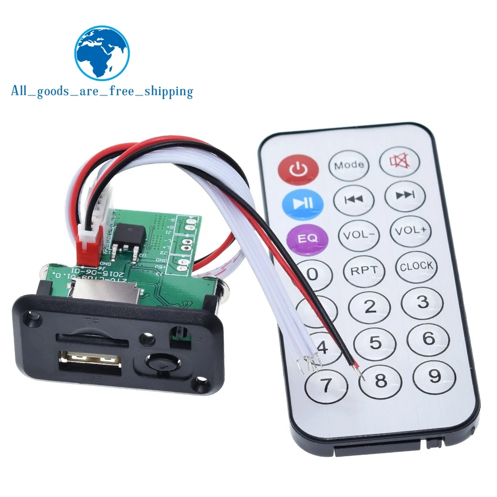 Автомобильный мини MP3 декодер 12 В USB TF U Disk Reader плеер усилитель с ИК пультом