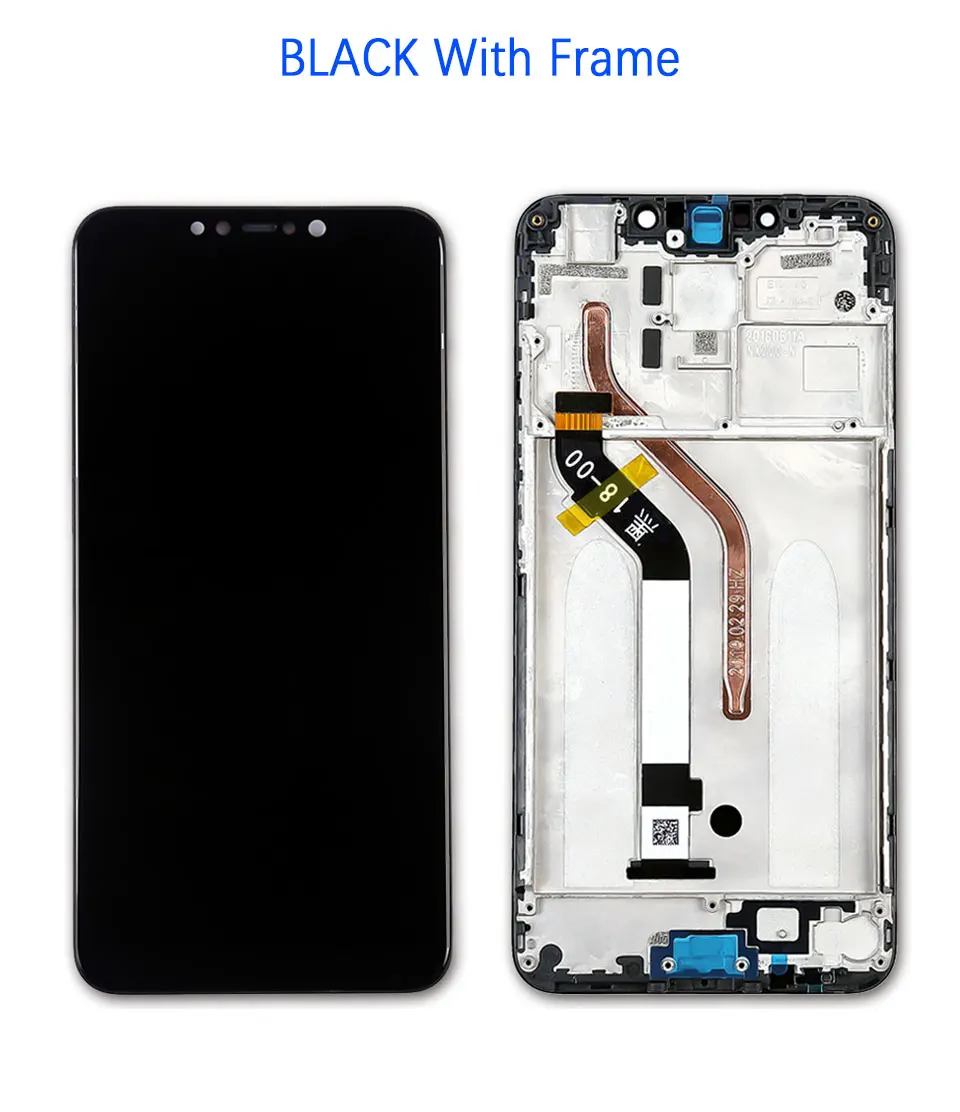 Замена экрана для Xiaomi Pocophone F1 ЖК-дисплей и сенсорный экран дигитайзер Рамка в сборе Набор для POCO F1 2246*1080 пикселей - Цвет: BLACK With Frame