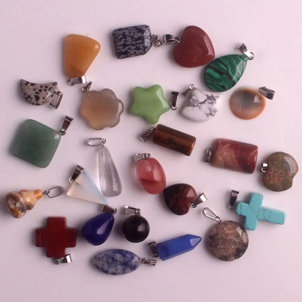 Горячая Распродажа стильные смешанные опалитовые подвески из натурального