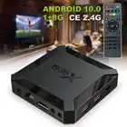 ТВ-приставка Android 10 X96Q 2,4G Wifi Allwinner H313 Четырехъядерный 4 Гб 64 Гб 1080P медиаплеер X96 Q 4K Смарт ТВ-приставка