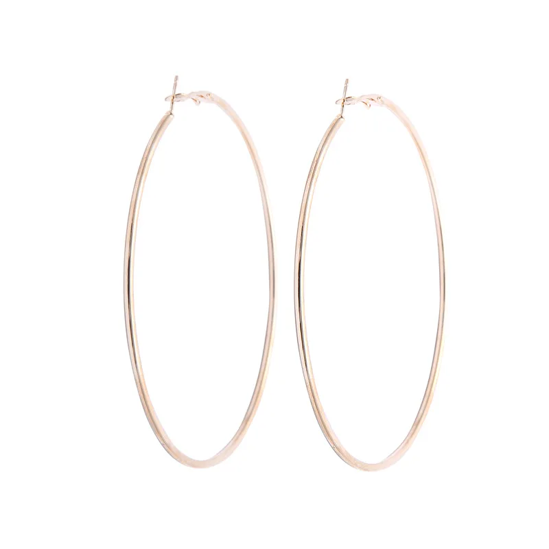 Серьги-кольца женские круглые большого размера кольца в креольском стиле