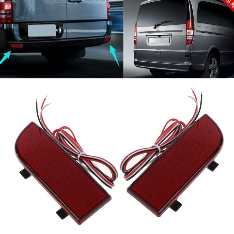 Car Rear Bumper LED Tail Light Brake Reflector for Mercedes-Benz Sprinter W906 2006 -2016 Vito Viano W639 2003-2014 | Автомобили и