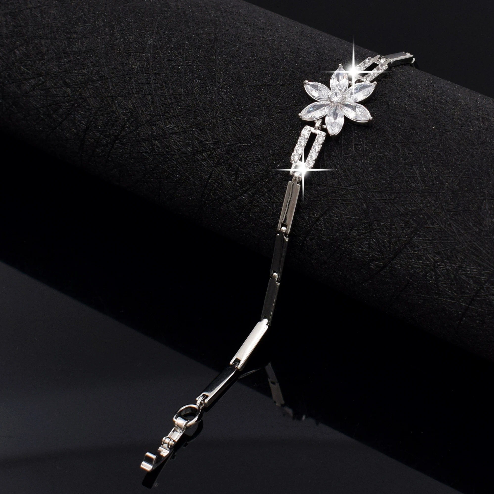 Модный уникальный дизайн модный браслет белое золото цвет Роскошный AAA