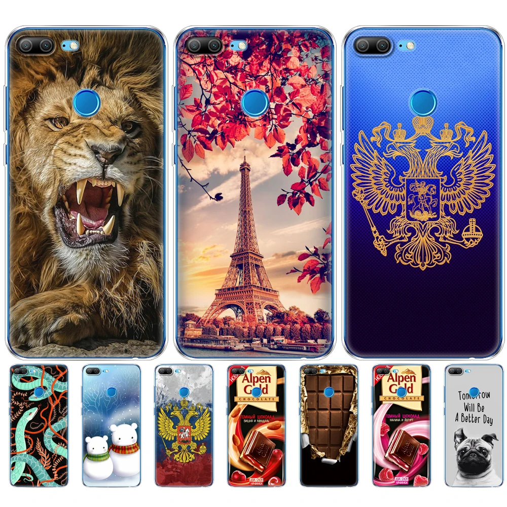 Силиконовый чехол для honor 9 lite мягкая задняя крышка из ТПУ телефона huawei