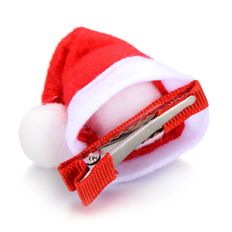 Милая Красная рождественская шапка заколка для волос женщин винтажные хлопковые