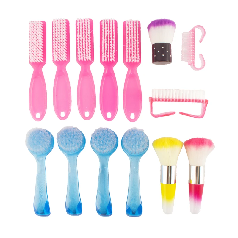

Hot 1PC Nail Brush 6 Types Nail Cleaning Remove Dust Powder Plastic Cleaner For Acrylic UV Gel Nails Art Manicure Care Accessory