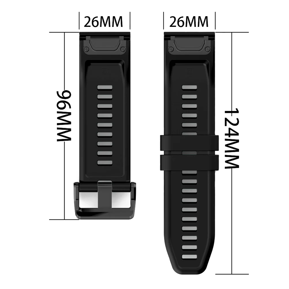 Сменный силиконовый ремешок для наручных часов Garmin Fenix 6X 5X 3 D2 | Электроника