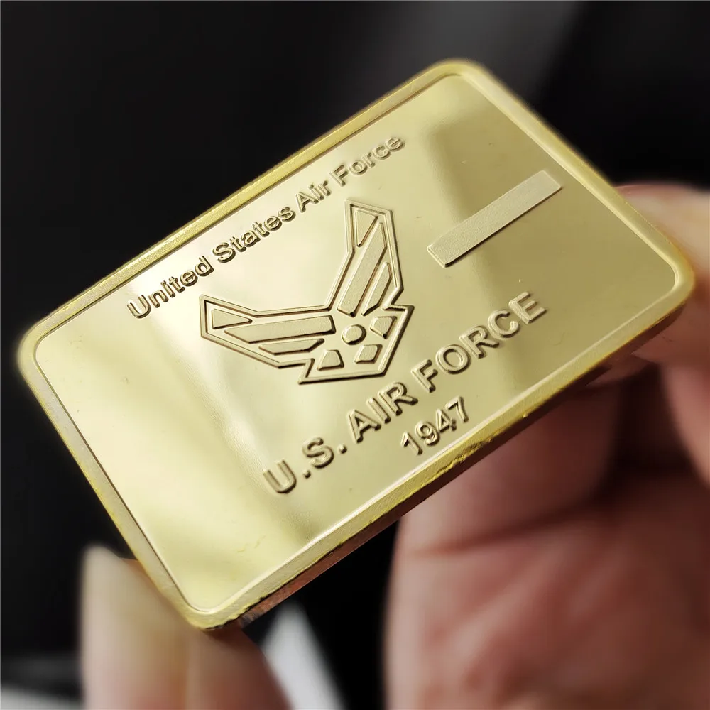 1974 США оружие ВВС раньше Боевой сокол позолоченный военный вызов металлическая