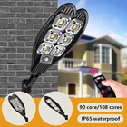 Уличный светодиодный светильник на солнечной батарее, 90108COB, водонепроницаемый Уличный настенный светильник с дистанционным управлением и пассивным ИК датчиком движения, 1500 Вт