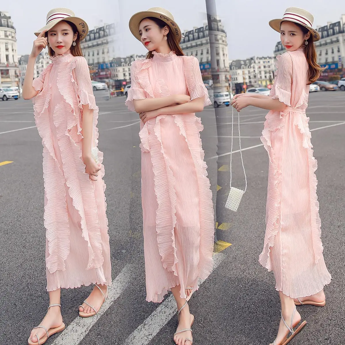 Летнее женское шифоновое платье большого размера новинка 2021 модное Милое Платье