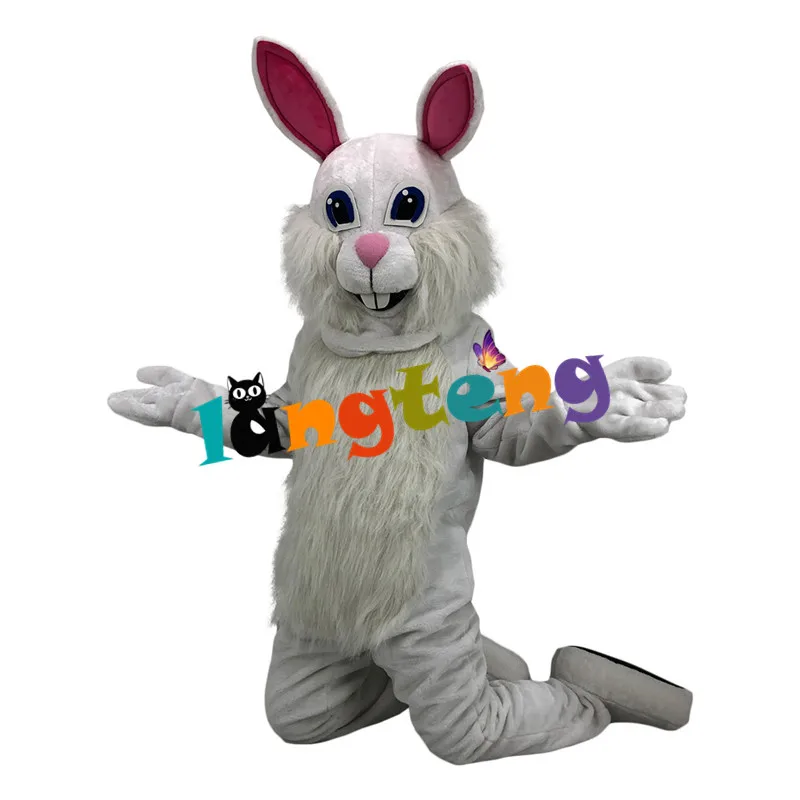 1181 Cute White Rabbit Easter Bunny Mascot Costume For Adult
