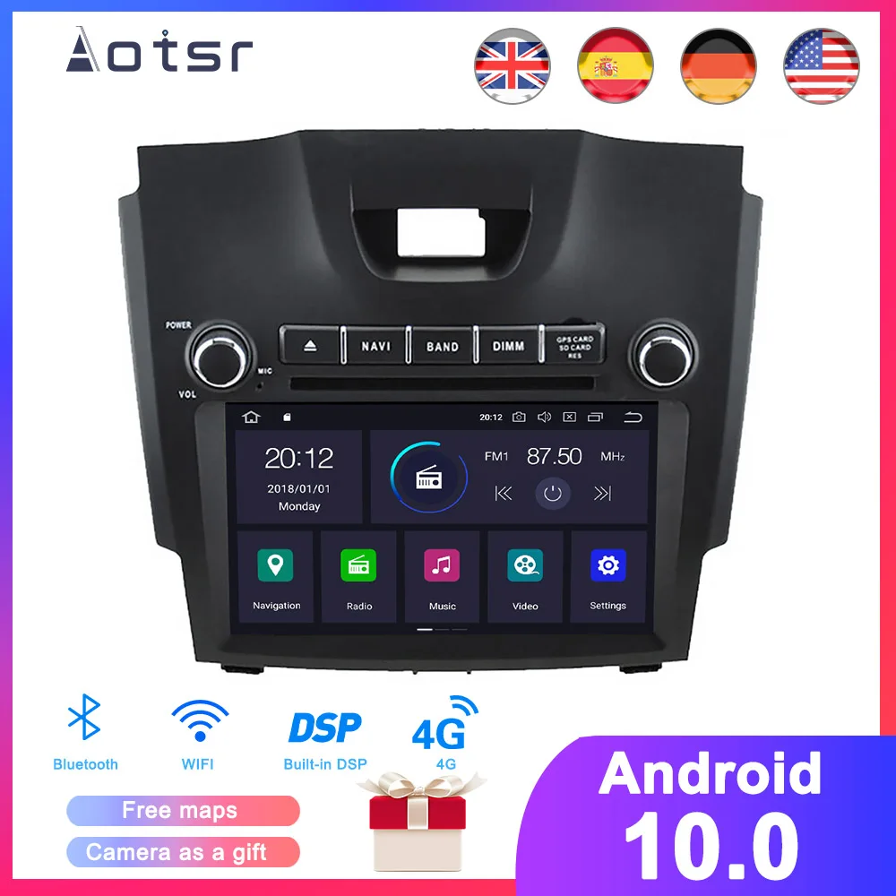 DSP Android 10 Автомобильная планшетофон для Chevorlet S10/TRAILBLAZER 2011 + Автомобильное Стерео