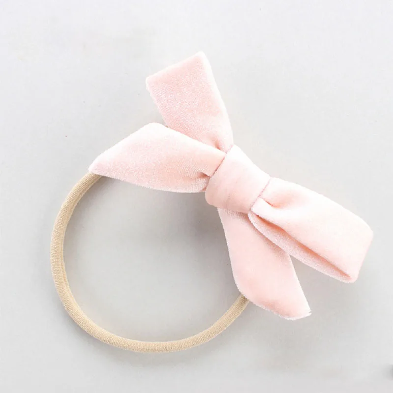 

Baby Accessories Kids Girl Baby Hair Ring Rope Velvet Bowknot Holder Elastic Solid Color Velvet Band Ring Baby Gift