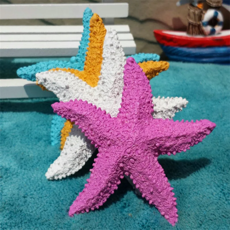 

1PC 7.5cm 4 Colors Resin Starfish Figurines Starfishes Ornaments for Taking Photo Props Home Decoration Accessories Childrens
