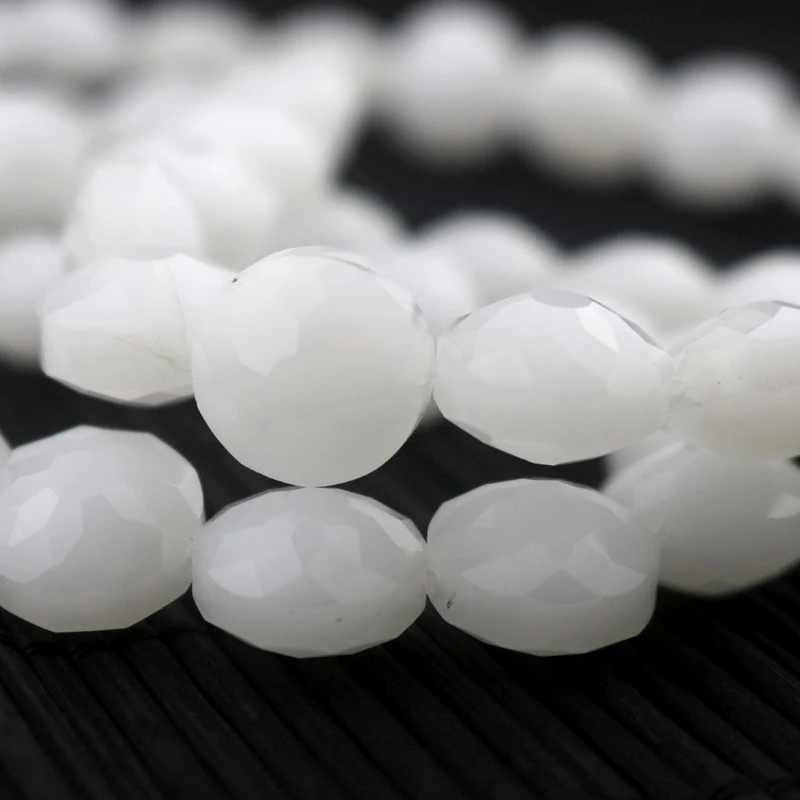 10 шт. Новое поступление натуральный белый хрусталь каменные бусины 8*14 мм для