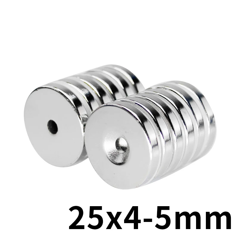 500/1000/1500 шт. неодимовые магниты чашки 25x4 5mm Сильный диск потайной мм отверстие 5
